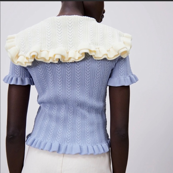 Zara knitted top blouse - Picture 6 of 12